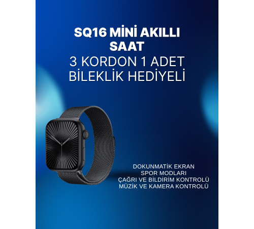 Mini Series 10 Akıllı Saat | 3 Kordon + Bileklik Hediyeli, Tüm Telefonlarla Uyumlu