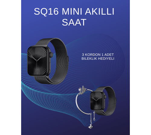 SQ-16 Mini Series 10 Akıllı Saat | Spor Modları, Bildirim ve Müzik Kontrolü