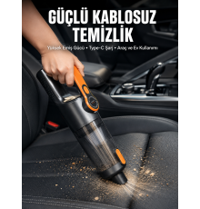 Kompakt Kablosuz Süpürge Güçlü Çekiş ve Düşük Ses Seviyesi