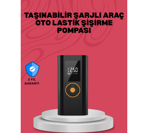 Dijital Göstergeli Taşınabilir Hava Kompresörü Güçlü Şişirme Performansı