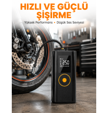 Taşınabilir Dijital Lastik Şişirme Cihazı Güvenli ve Pratik Kullanım Yeni Nesil