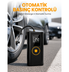 Otomatik Duran Dijital Hava Pompası Kompakt ve Taşınabilir Tasarım Yeni Nesil
