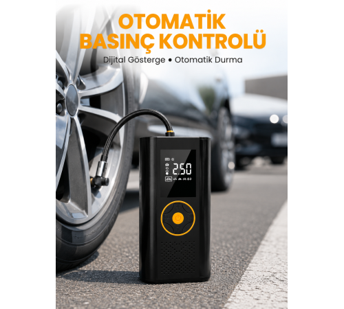 Otomatik Duran Dijital Hava Pompası Kompakt ve Taşınabilir Tasarım Yeni Nesil