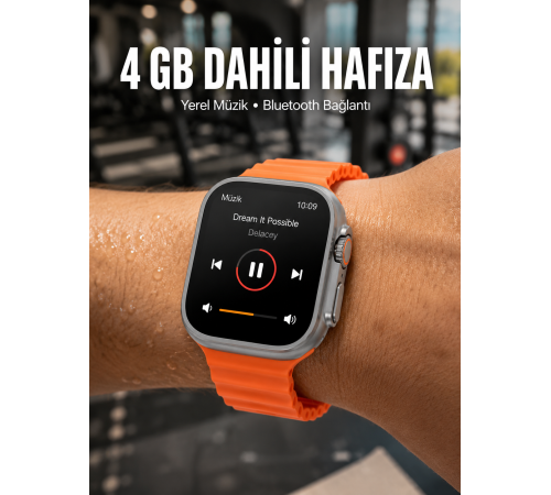 Yeni Nesil 3 Kordonlu Kol Saati 49 MM Amoled Ekran Akıllı Saat