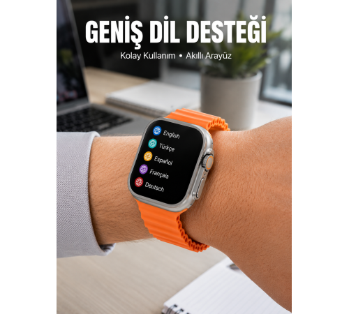 Android ve İOS Uyumlu Uyku ve Sağlık Takibi Yapabilen 3 Kordonlu Akıllı Saat