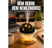 Hava Nemlendirici Renk Değiştiren Oda Kokusu Yıldızlı Projektör