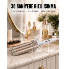 Wag Maşa Profesyonel Saç Şekillendirici İyon Özellikli Isı Kademeli Yeni Nesil