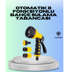 Ayarlanabilir Basınçlı 8 Modlu Bahçe Sulama Tabancası Hortum Aparatı