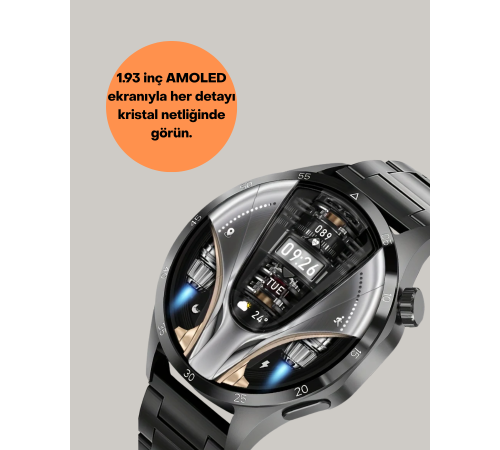 Şık Metal Kasa ve Değiştirilebilir Kordonlarla SW80 Smartwatch