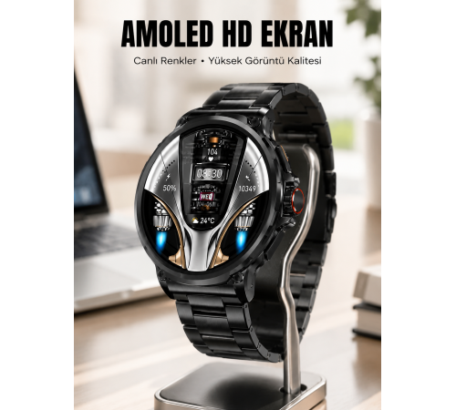 Şık Metal Kasa ve Değiştirilebilir Kordonlarla SW80 Smartwatch Yeni Nesil