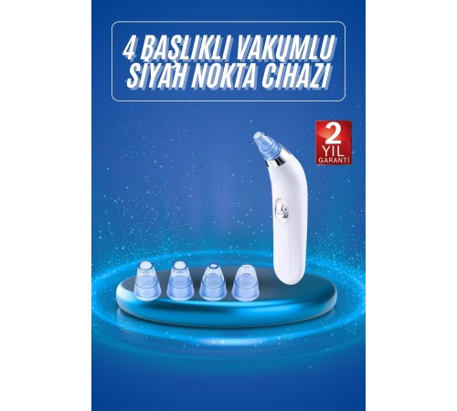Vakumlu Siyah Nokta Ve Yüz Temizleme Cihazı 4 Başlıklı