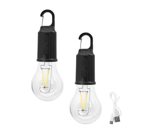 3 Farklı Mod LED'li Şarjlı Asma Kancalı Kamp Lambası Taşınabilir Ampul
