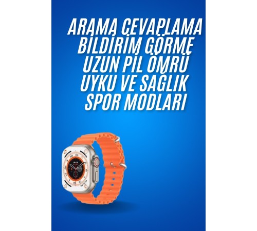 Ultra Akıllı Saat 49 Mm Çift Kordonlu Arama Cevaplama Bluetooth Bağlantılı
