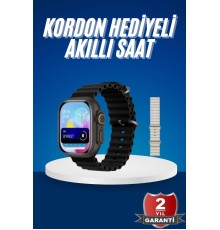 Ultra Akıllı Saat 49 Mm Çift Kordonlu Arama Cevaplama Bluetooth Bağlantılı