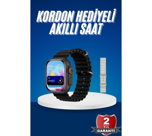 Ultra Akıllı Saat 49 Mm Çift Kordonlu Arama Cevaplama Bluetooth Bağlantılı