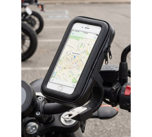 Su Geçirmez Motosiklet Bisiklet Telefon Tutucu 360 Derece Döner Gidon Telefon Standı