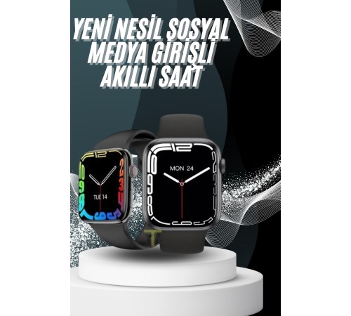 Yeni Model Akıllı Saat Dokunmatik Ekran Unisex Amoled Ekran 44 mm