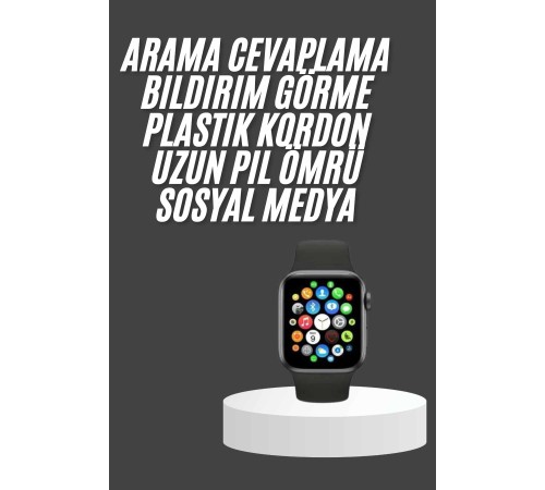 Akıllı Saat Çok Fonksiyonlu Uyku Takibi Adımsayar Nabız Ölçer Arama Cevaplayan