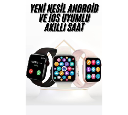 Akıllı Saat Uyku ve Sağlık Takibi Arama Cevaplama 44 MM Amoled Ekran