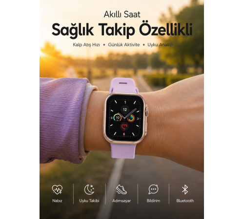 200-300 mAh Güçlü Batarya, Akıllı Bildirim ve Günlük Aktivite Takibi Sunan Akıllı Saat