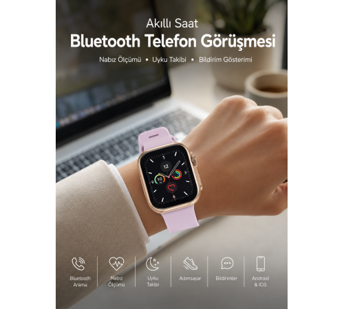 Bluetooth Görüşmeli Akıllı Saat, Sağlık Takibi ve Akıllı Bildirim Özellikleriyle Günlük Hayatınızı Kolaylaştırır