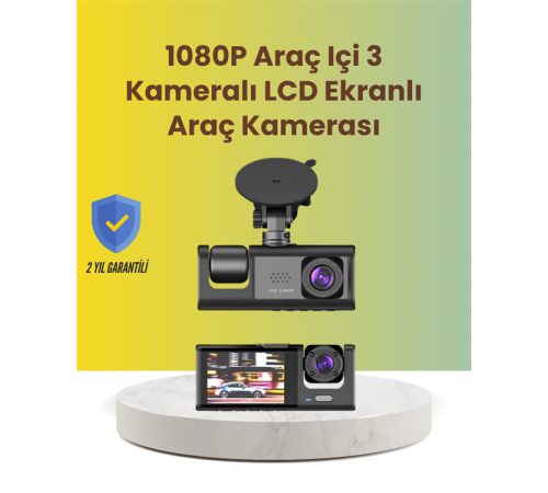 TA-01 2.0 İnç Ekranlı 3 Kanallı Araç Kamerası