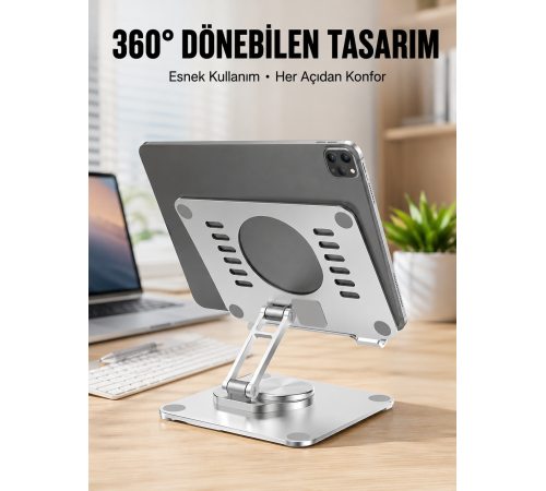 Çift Eksenli Ayarlanabilir Tablet Destek Standı Yeni Nesil