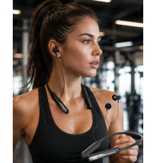 Extra Bass Kablosuz Kulaklık Uzun Bataryalı Neckband Tasarım