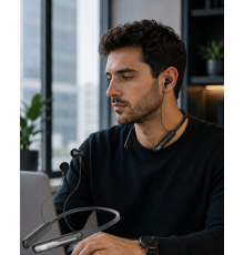 Bluetooth 5.4 Boyun Askılı Kulaklık Manyetik Kulaklıklı Type C Şarjlı