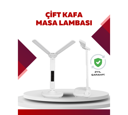 Göz Koruyucu LED Okuma Lambası | Titreşimsiz Işık, Kalemlik ve Stand Fonksiyonlu
