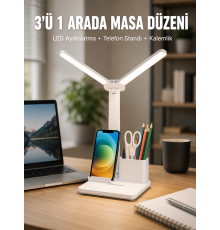 Ayarlanabilir Açıya Sahip Masa Lambası | Kademeli Işık Seviyesi, Modern ve Kompakt Tasarım Yeni Nesil