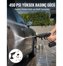 Kablosuz Taşınabilir Basınçlı Yıkama Tabancası Köpük Şişeli