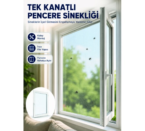 Kesilebilir Pencere Sinekliği Cırt Bantlı Sinek Koruma Filesi