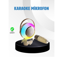 Renkli Işıklı Astronot Mini Bluetooth Speaker ve Karaoke Mikrofon