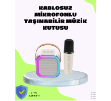 Taşınabilir Karaoke Mikrofon Seti Bluetooth Hoparlörlü