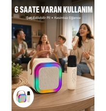 Taşınabilir Karaoke Mikrofon Seti Bluetooth Hoparlörlü Yeni Nesil
