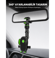 Dikiz Aynasına ve Koltuk Başlığına Uyumlu Telefon Tutucu Yeni Nesil