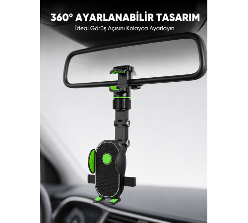 Dikiz Aynasına ve Koltuk Başlığına Uyumlu Telefon Tutucu Yeni Nesil