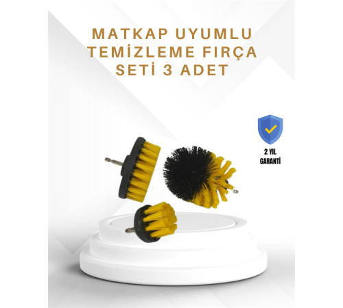 Yüksek Devirde Etkili Temizlik Sağlayan Matkap Ucu Fırça Seti