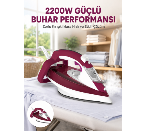 2200W Seramik Kaplama Estetik Tasarımı 360 Derece Dönebilir Kablosu