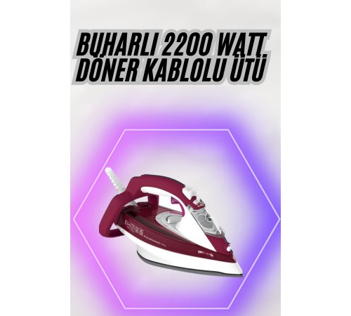 2200W Seramik Kaplama Estetik Tasarımı 360 Derece Dönebilir Kablosu