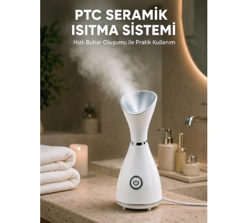 Nano İyonik Cilt Bakım Buhar Makinesi PTC Isıtma Sistemli