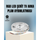TV Arkası LED Şerit Işık Otomatik Açma Kapama Özellikli 2mt