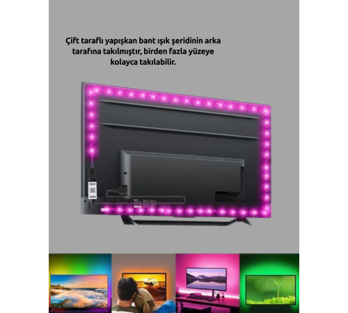 Uzaktan Kumandalı LED TV Arka Işık Şeridi