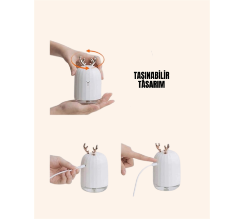 4–8 Saat Çalışma Süreli USB Portatif Masa Nemlendirici
