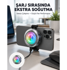 RGB Telefon Fanı Sessiz Soğutucu Tüm Akıllı Telefonlara Uygun Yeni Nesil
