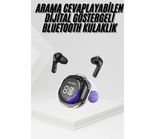 Kablosuz Dijital Göstergeli Powerbanklı IOS ve Android Uyumlu Kulaklık