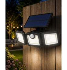 Hareket Sensörlü Solar Bahçe Lambası Güçlü LED Duvar Projektörü
