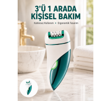 Çok Fonksiyonlu Epilatör 600mAh 90 Dakika Kullanım LED Metal Başlık Su Geçirmez Yeni Nesil