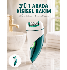 Çok Fonksiyonlu Epilatör 600mAh 90 Dakika Kullanım LED Metal Başlık Su Geçirmez Yeni Nesil